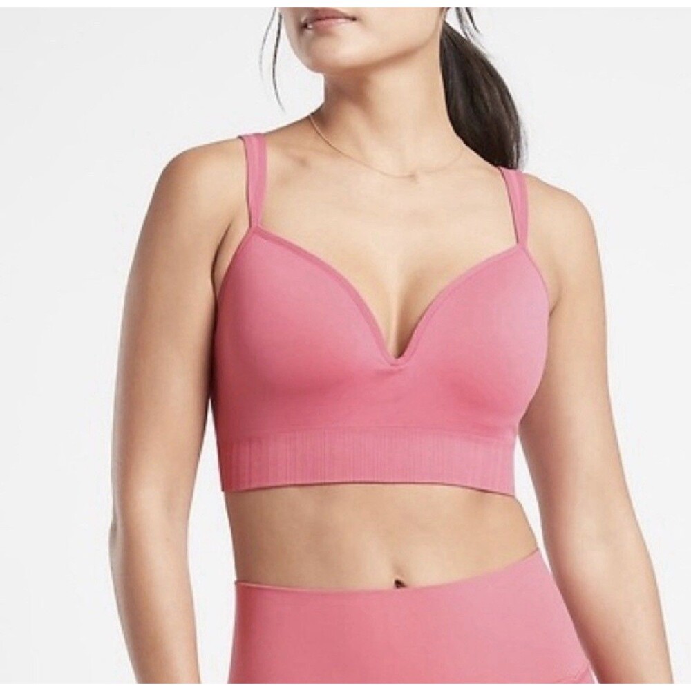 Athleta Embrace Pink Sport Bra Molded Cup D-DD Size Small Adjustable NWT